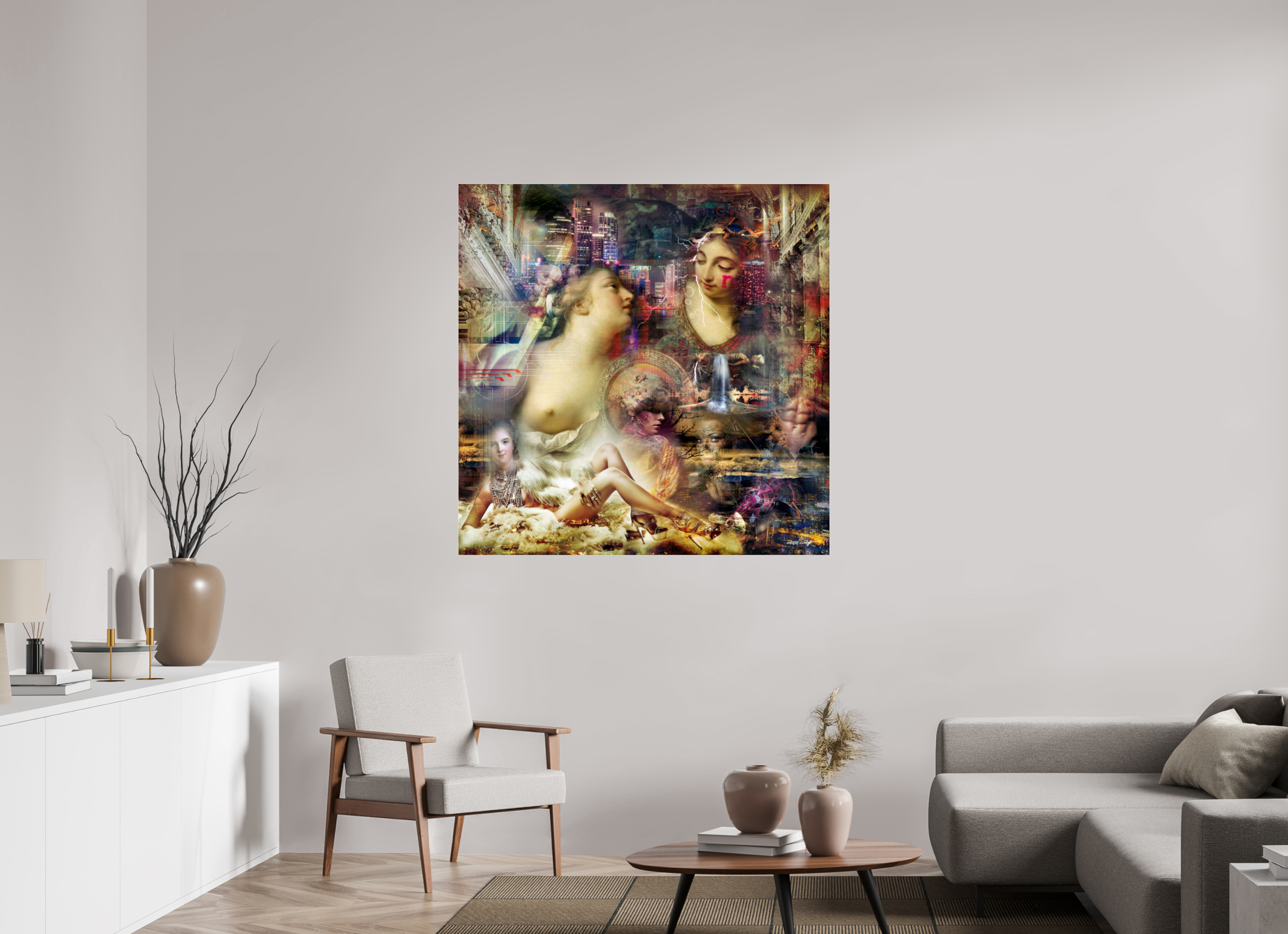 120 x 120 cm, Tirage photo sous Acrylique (plexi) Allégorie de l'abondance