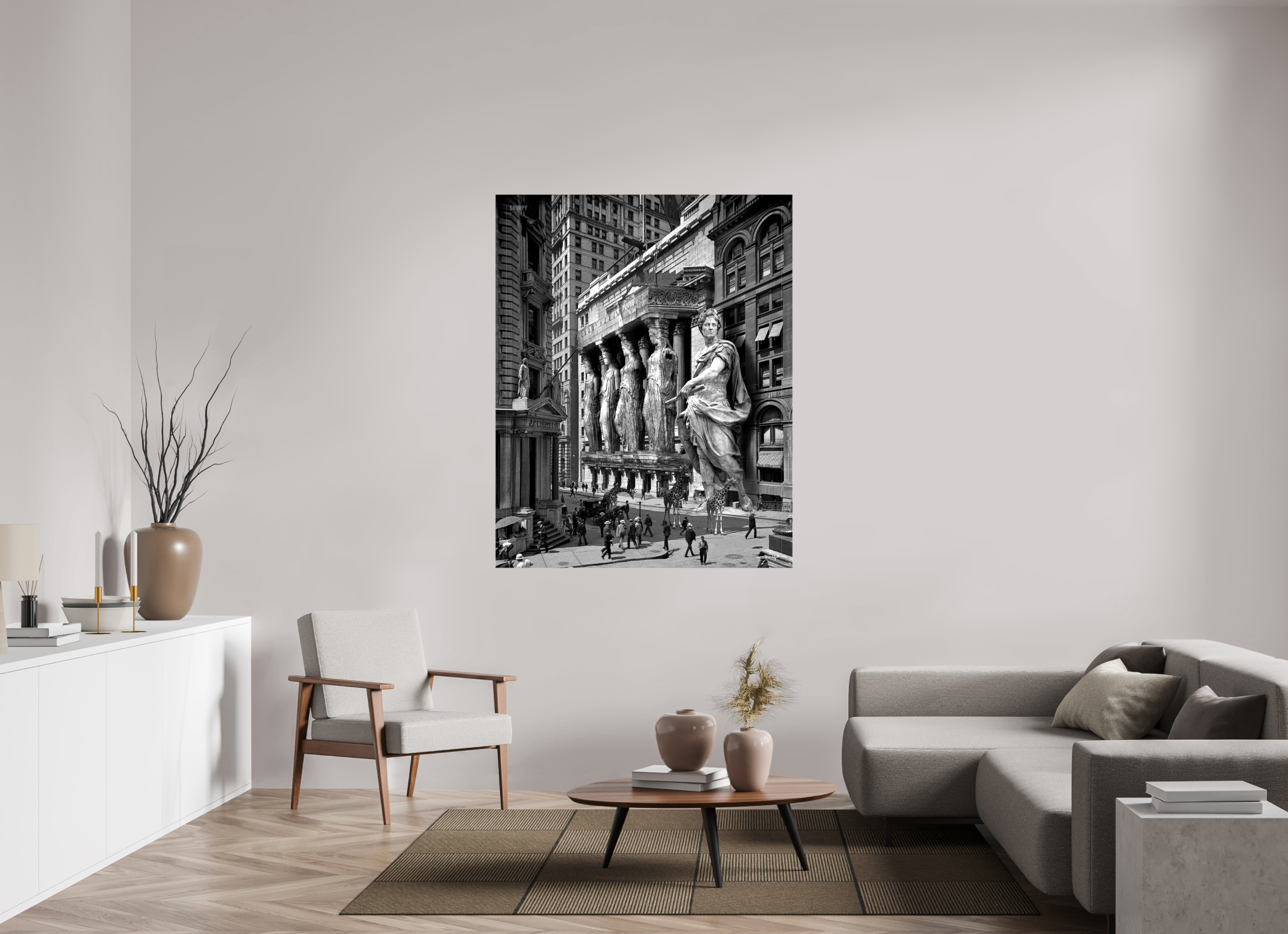 120 x 151,2 cm, Toile (Canvas) brillante sur châssis Wall Street