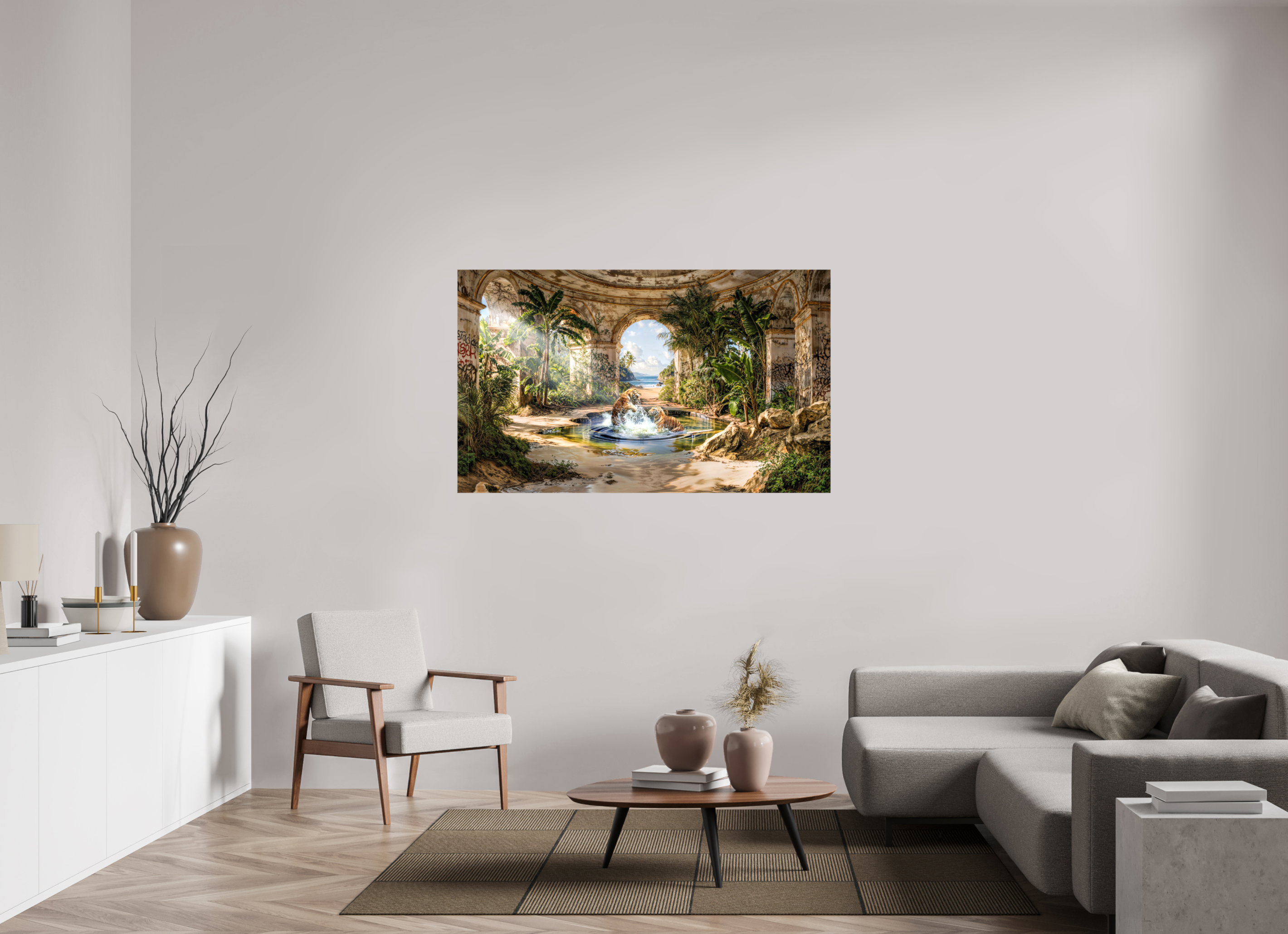 151,1 x 90 cm, Toile (Canvas) brillante sur châssis Le sanctuaire