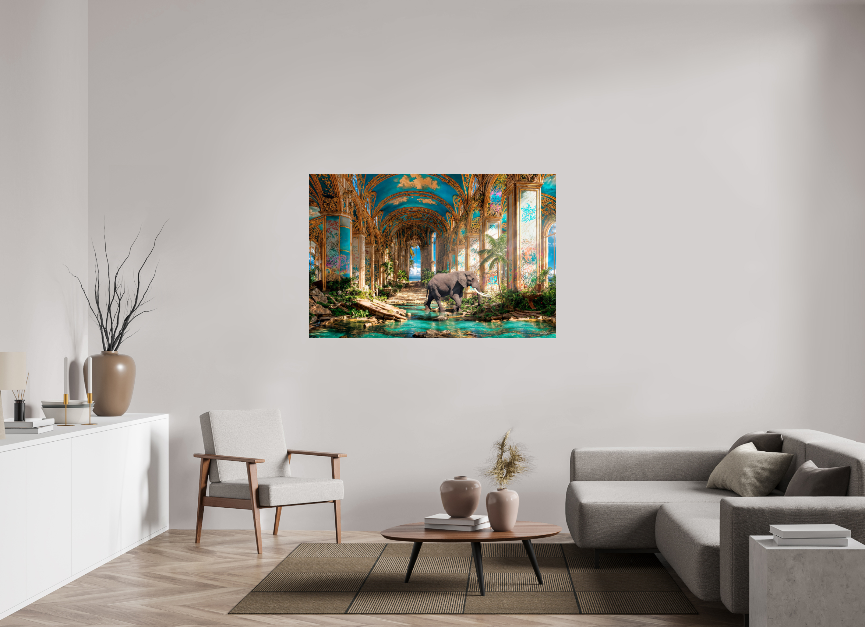 150 x 100 cm, Tirage photo sous Acrylique (plexi) L'église abandonnée