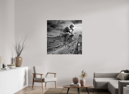 113,3 x 110 cm, Tirage papier photo UltraHD The thinker
