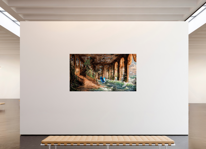 208 x 117 cm, Tirage papier photo UltraHD le héron qui peche