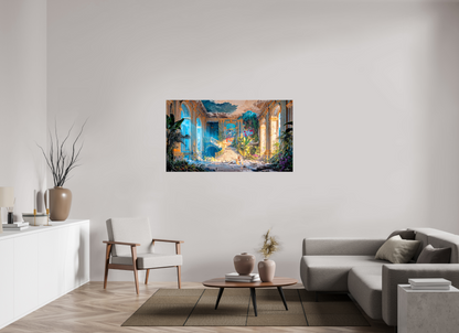 144 x 81 cm, Toile (Canvas) brillante sur châssis la solitude du tigre