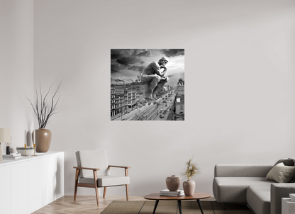103 x 100 cm, Toile (Canvas) brillante sur châssis The thinker