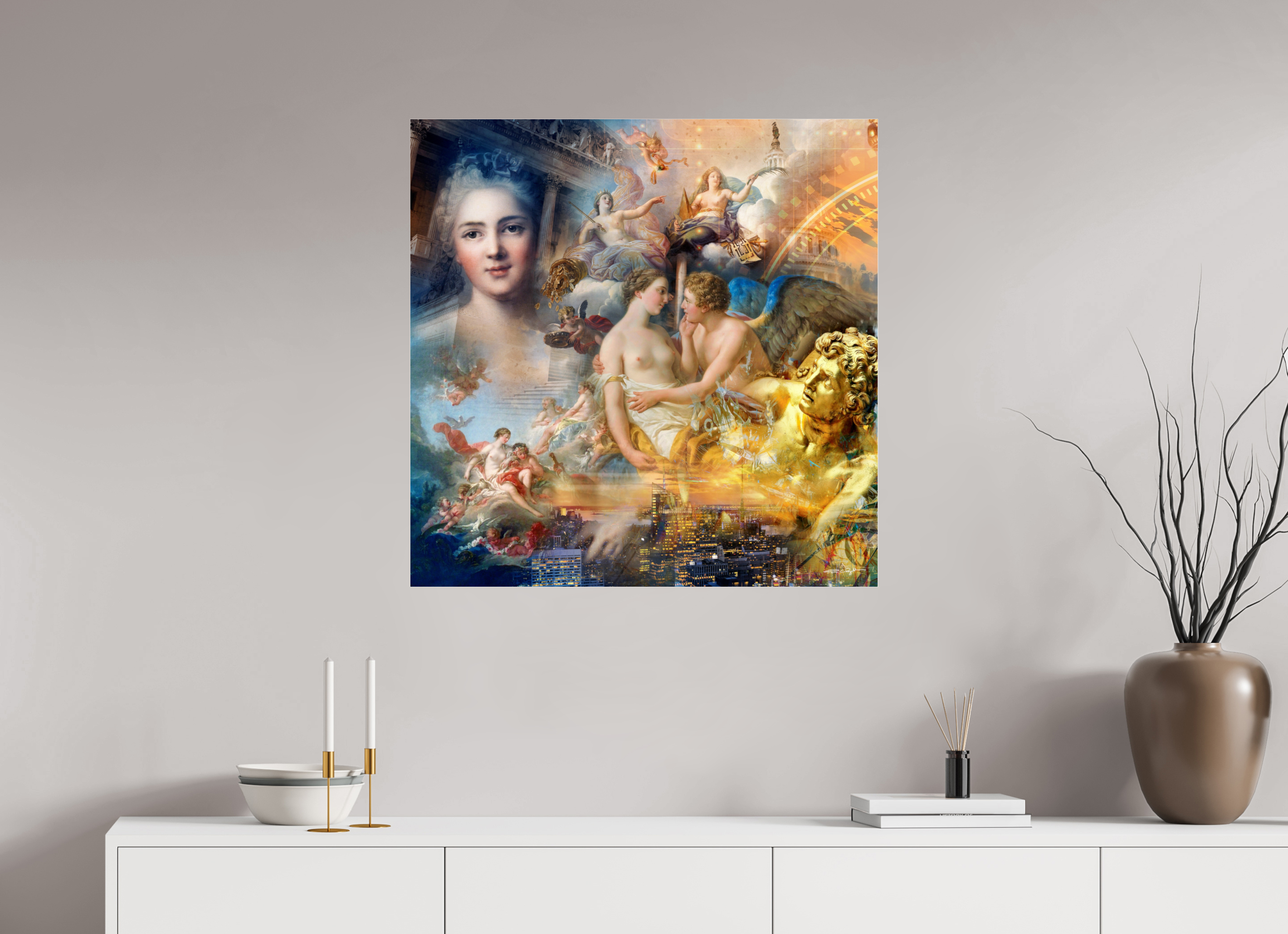 80 x 80 cm, Tirage photo sous Acrylique (plexi) Allégorie