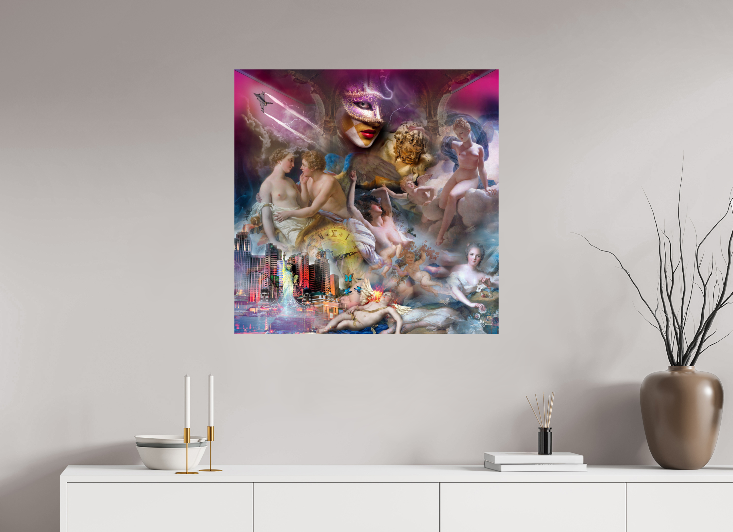 80 x 80 cm, Tirage papier photo UltraHD Venise