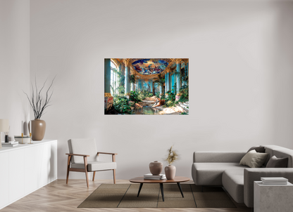 150 x 100 cm, Toile (Canvas) brillante sur châssis le tigre et le faon