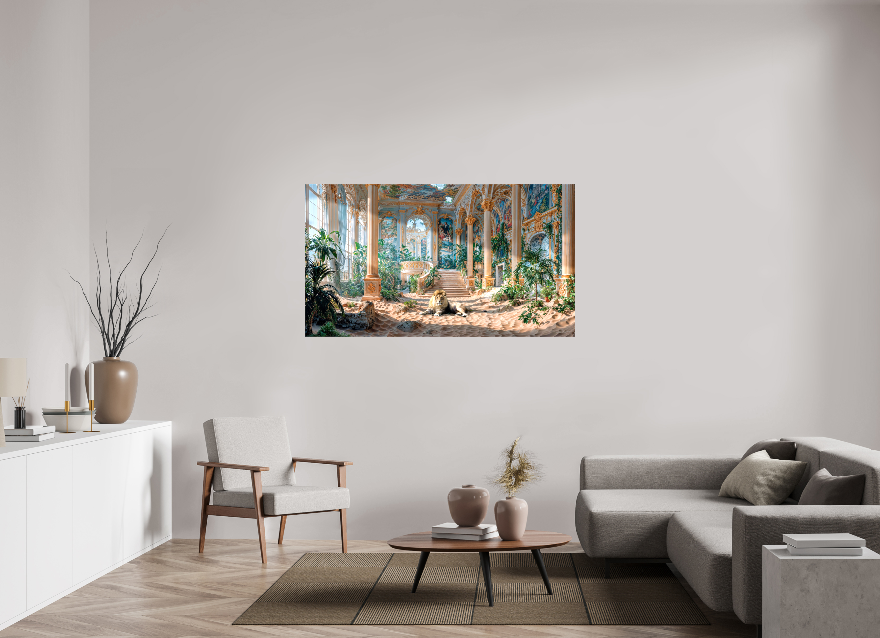 160 x 90 cm, Toile (Canvas) brillante sur châssis Le gardien