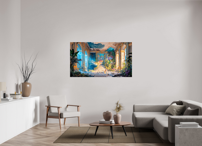 160 x 90 cm, Toile (Canvas) brillante sur châssis la solitude du tigre