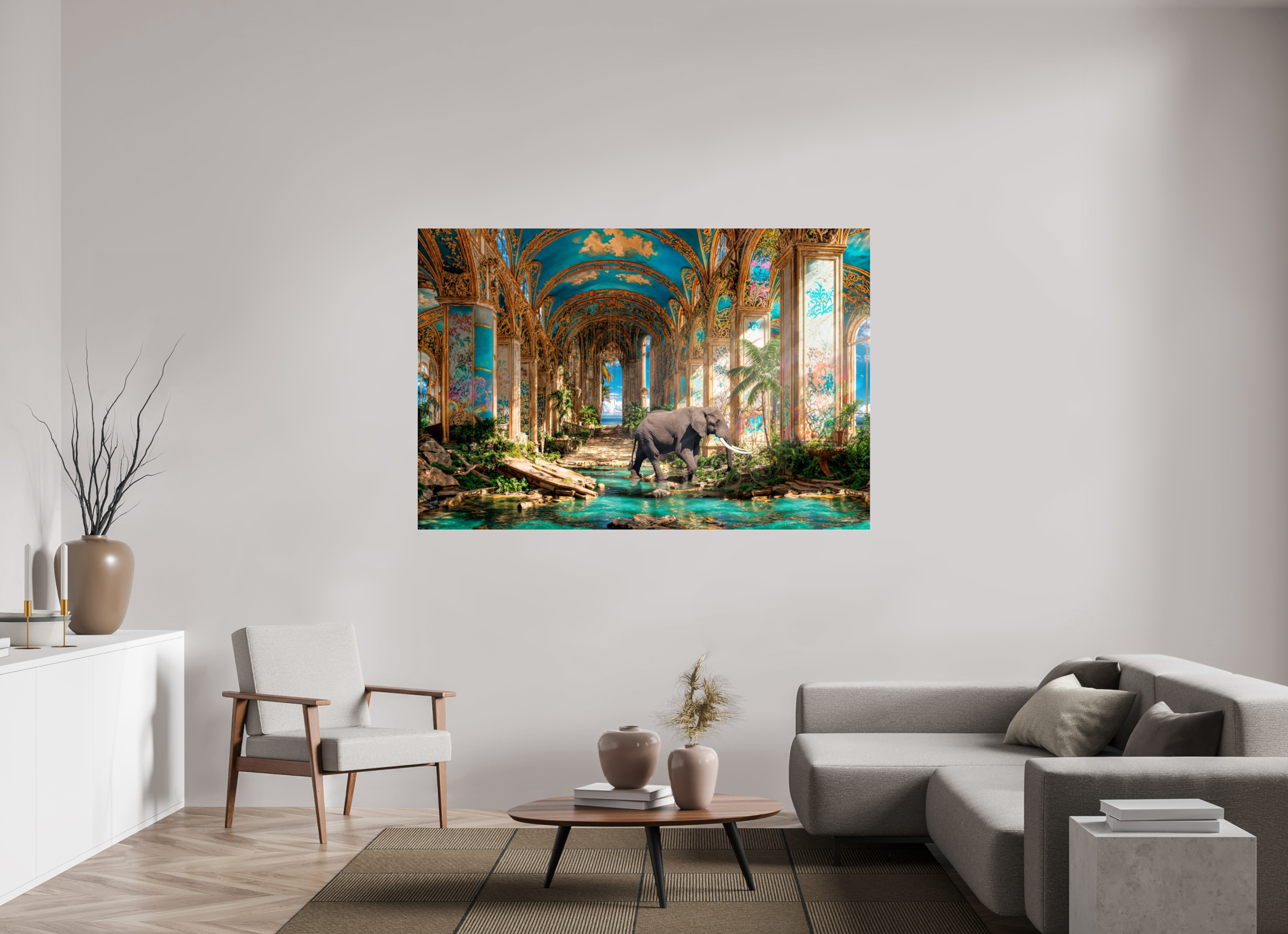 180 x 120 cm, Tirage photo sous Acrylique (plexi) L'église abandonnée