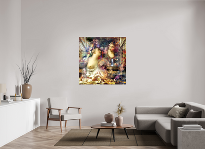 120 x 120 cm, Toile (Canvas) brillante sur châssis Allégorie de l'abondance