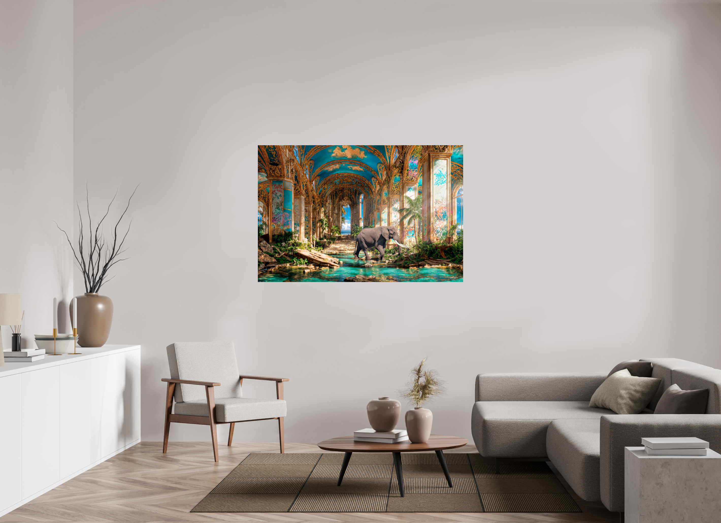 150 x 100 cm, Tirage papier photo UltraHD L'église abandonnée