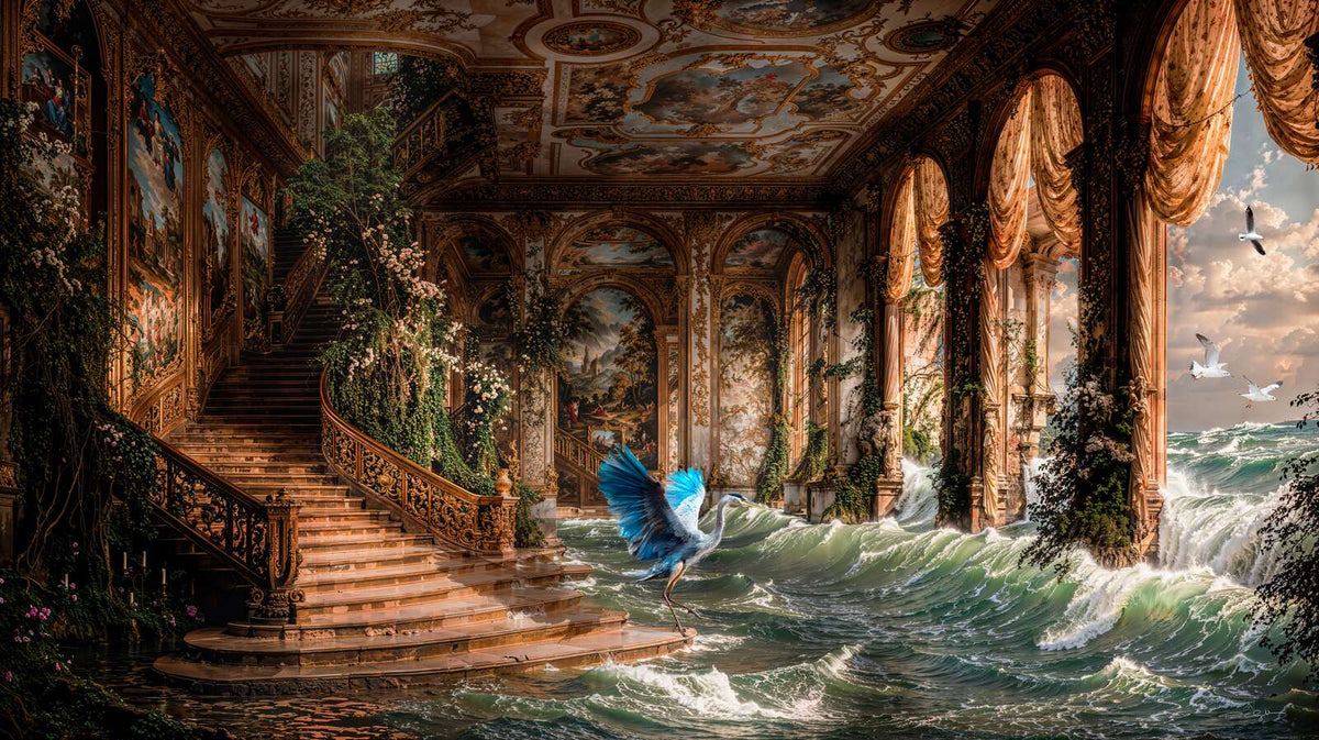 le héron qui pêche