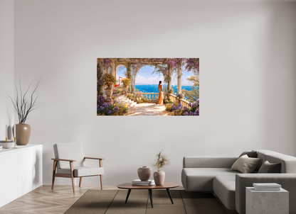 176 x 99 cm, Toile (Canvas) brillante sur châssis vue sur océan