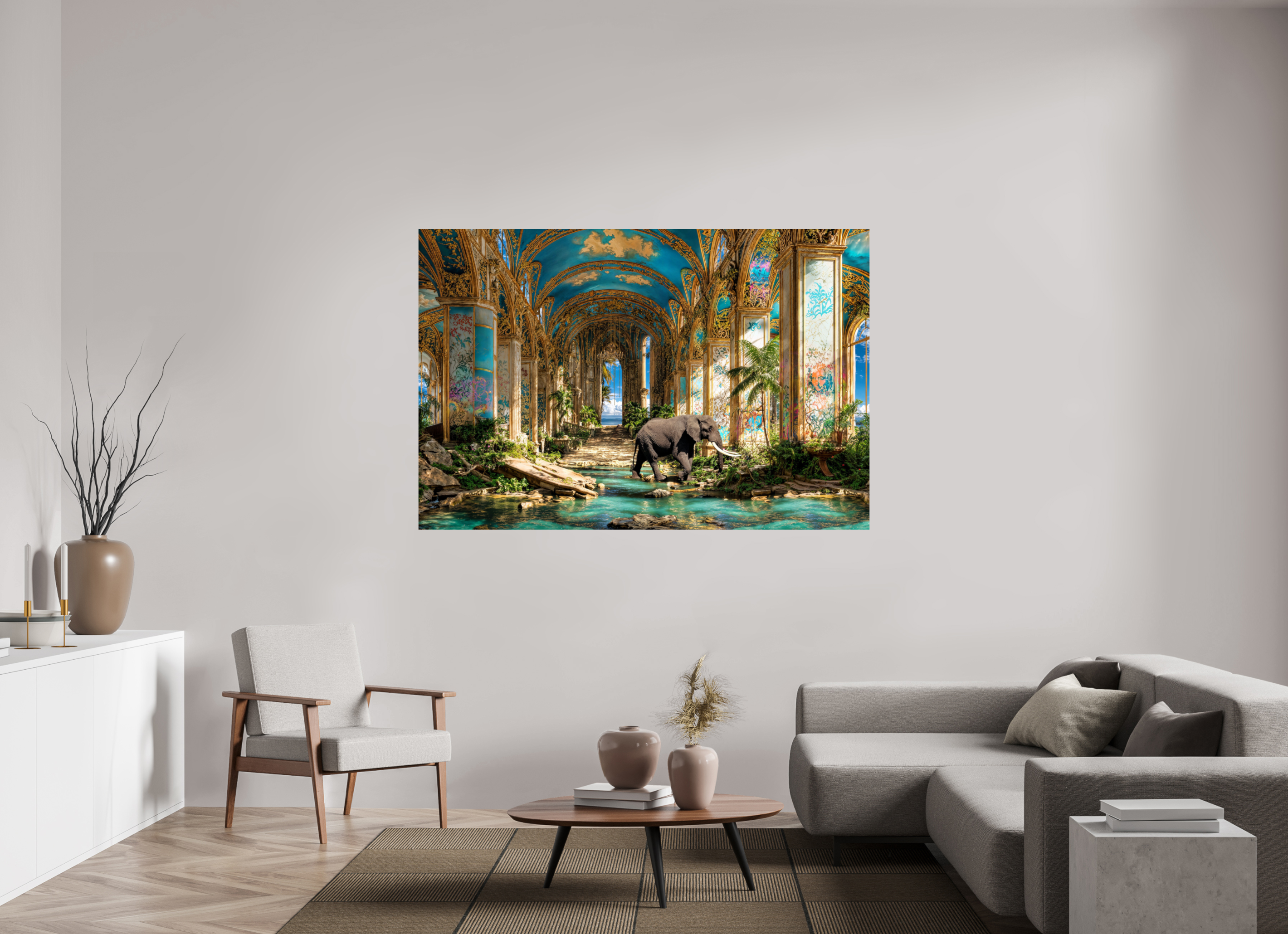 180 x 120 cm, Tirage papier photo sur Fuji Crystal DP II L'église abandonnée