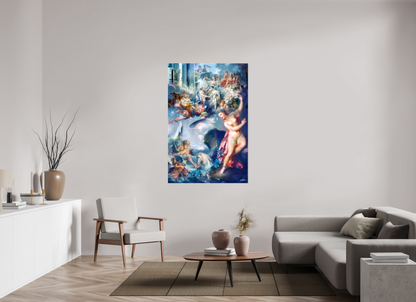 100 x 150 cm, Toile (Canvas) brillante sur châssis Allégorie de l'emprise