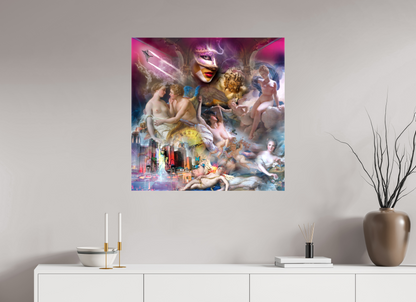 80 x 80 cm, Toile (Canvas) brillante sur châssis Venise