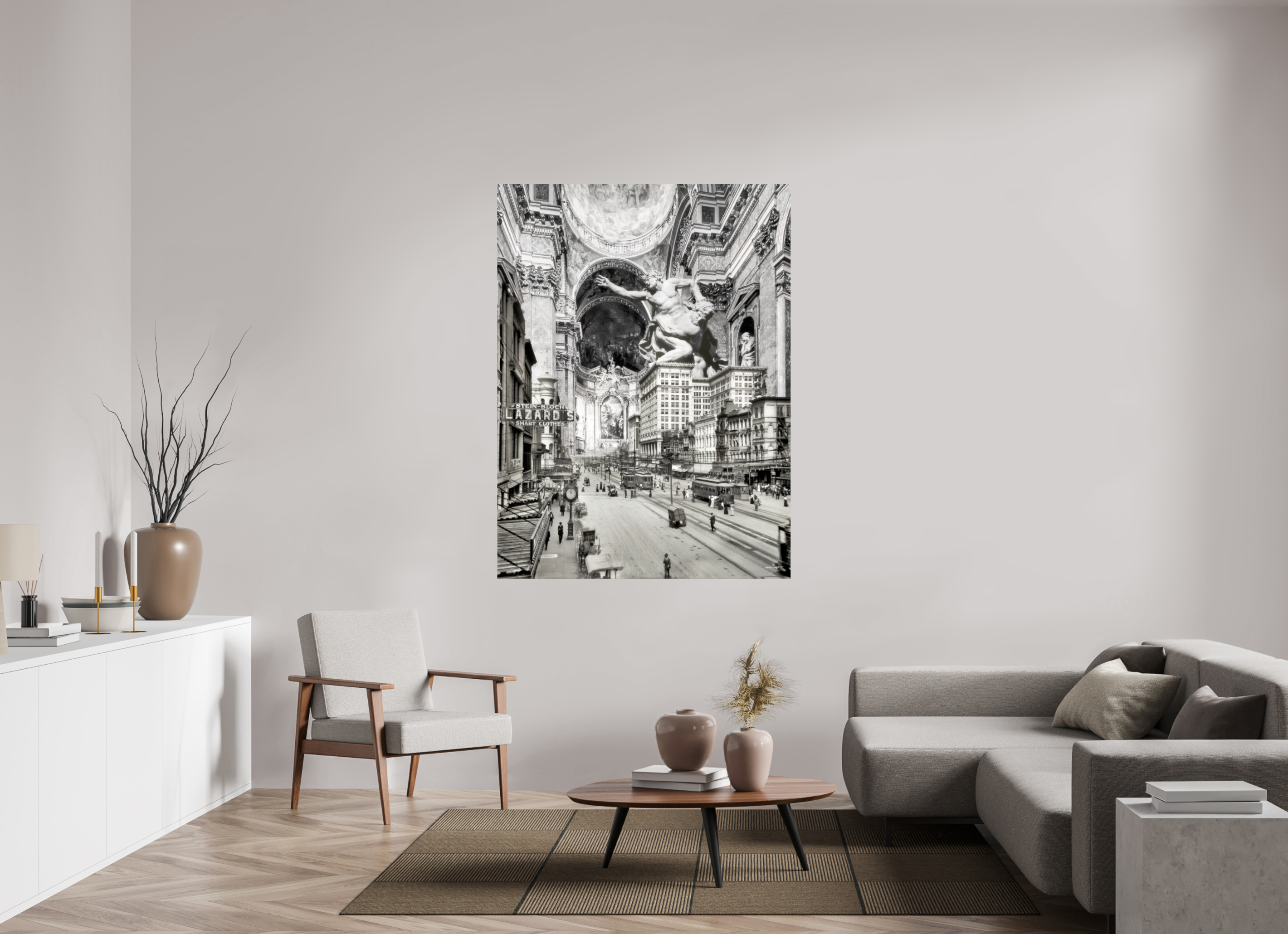 120 x 161,6 cm, Tirage papier photo UltraHD Main street