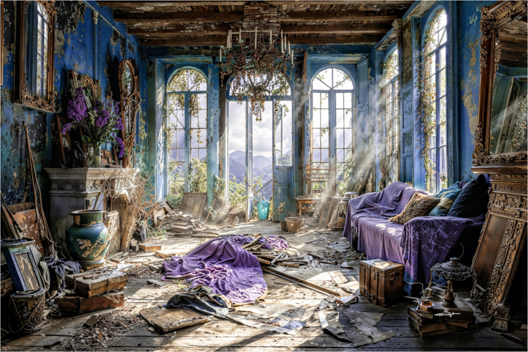 Main image intérieur abandonné